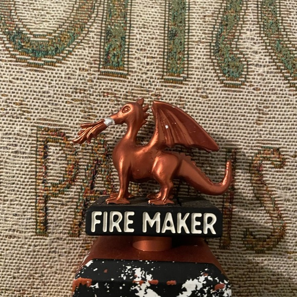 FIRE MAKER Brewing Company 4th Down Dry Hopped IPL Beer Tap Handle w/ Dragon - Picture 10 of 11